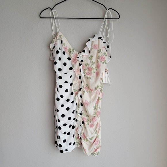 For Love & Lemons Mochi Shirred Mini Dress size S NWT - Picture 5 of 9